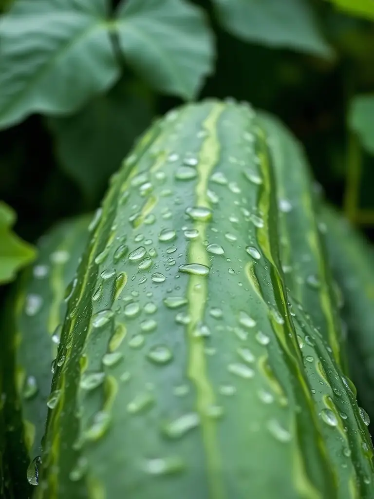 Image of freshly picked cucumbers, showcasing their smooth skin and vibrant green color, piled in a basket.